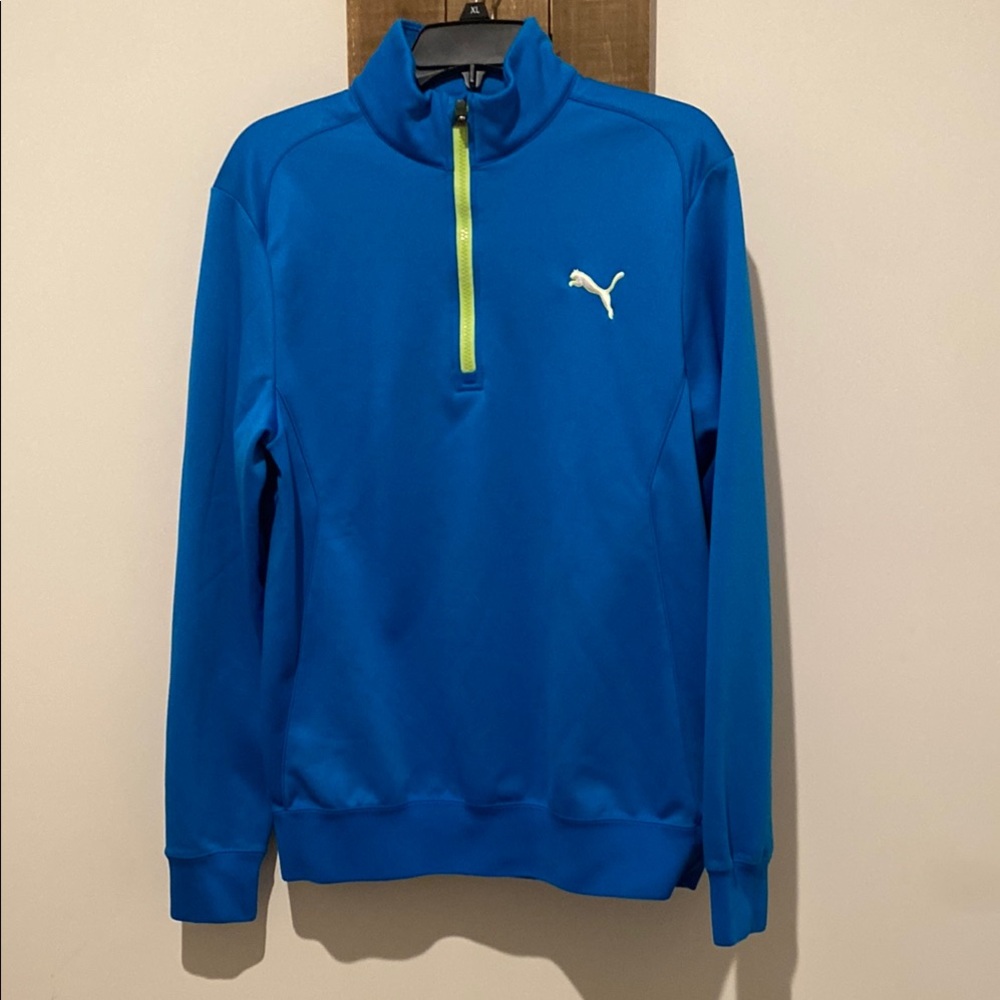 Puma Blue Quarter-Zip Sweatshirt